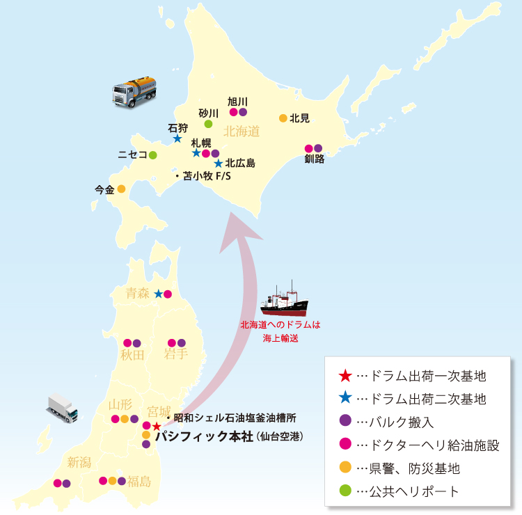 航空燃料の物流とドラム貯蔵基地